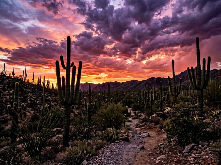 Storm Light in Saguaro National Park